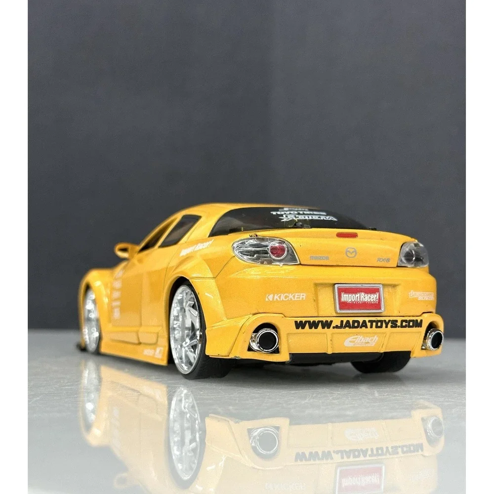 Jada 1/24 Mazda RX8 Import Racer Yellow Great Shape See Detailed Pics #50380-9